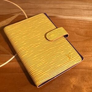 Louis Vuitton Yellow Epi Leather Small Agenda Cover